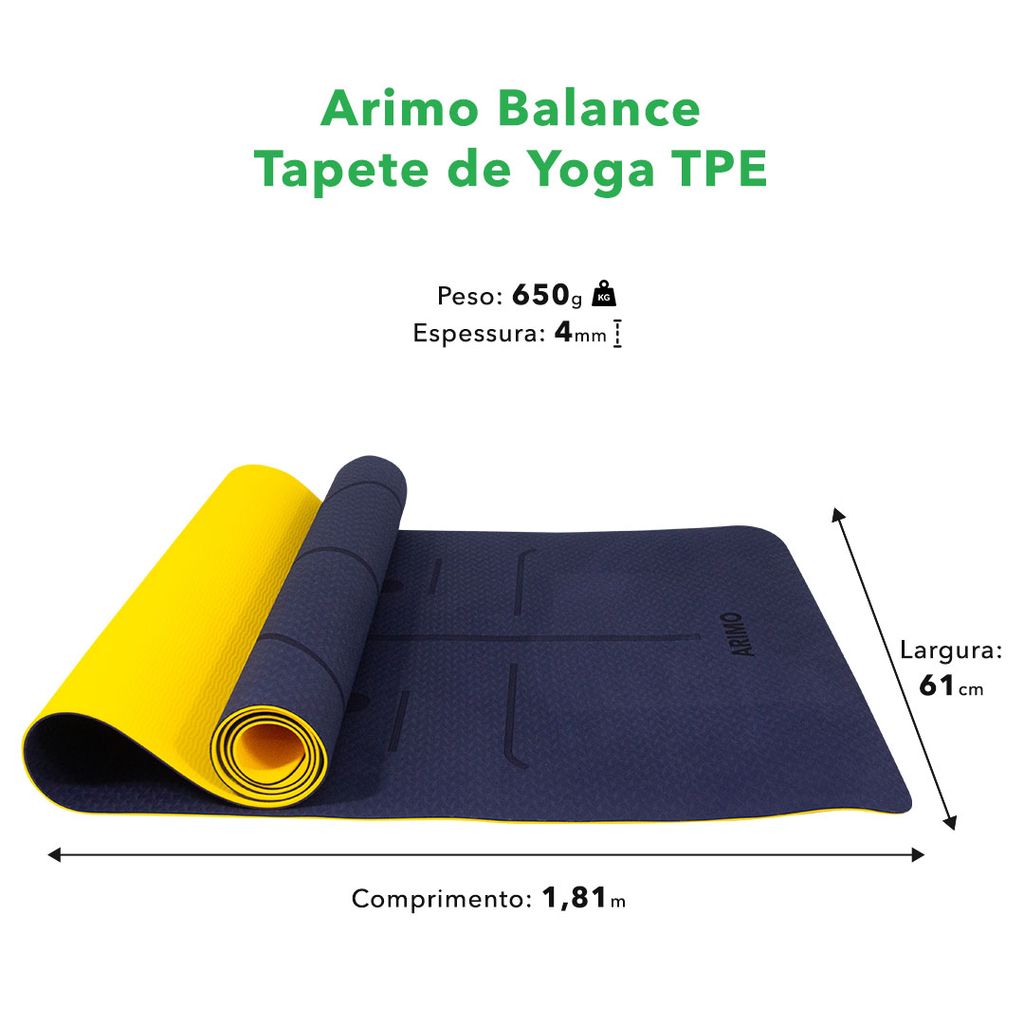 Arimo Balance Slim Tapete de Yoga TPE 4 mm