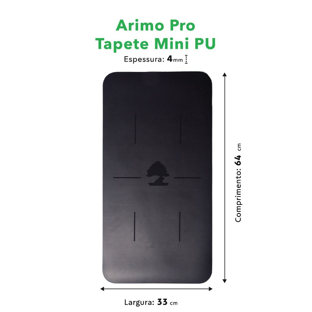 Arimo Pro Mini Tapete de Yoga PU Lines