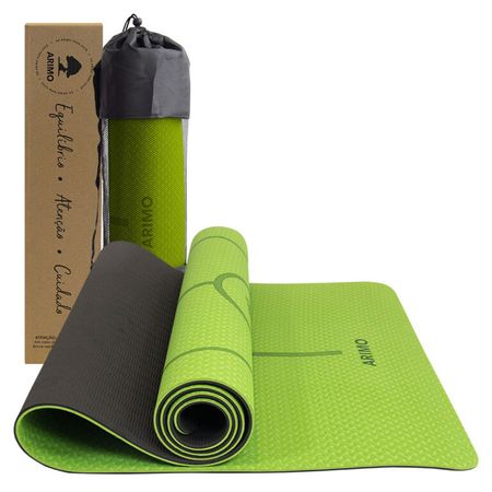 Tapete de Yoga Antiderrapante Livre de Poluentes Fitness Tapete de Yoga de  dois tons Tpe Tapete de Yoga Thin Travel Qxuan